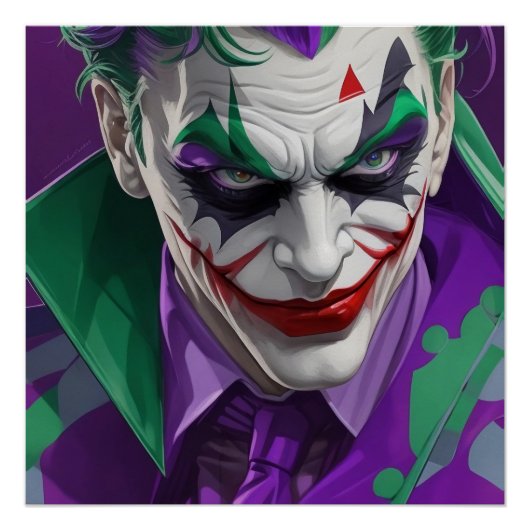 Póster brillante Joker art deco ポスター (正面)