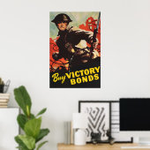 Poster Buy Victory Bonds WWII Propaganda Art Wall ポスター (ホームオフィス)