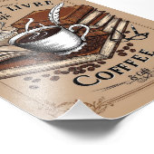 Pôster Café & Mon Petit Livre – A Arte de Ler フォトプリント (角)