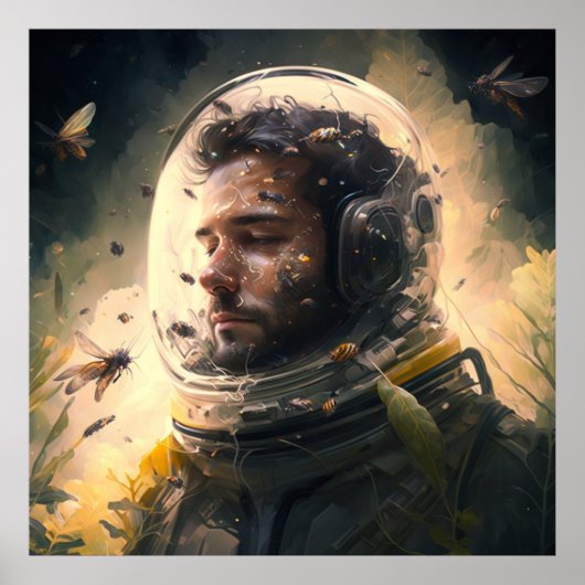 Poster casque spatial ポスター (正面)