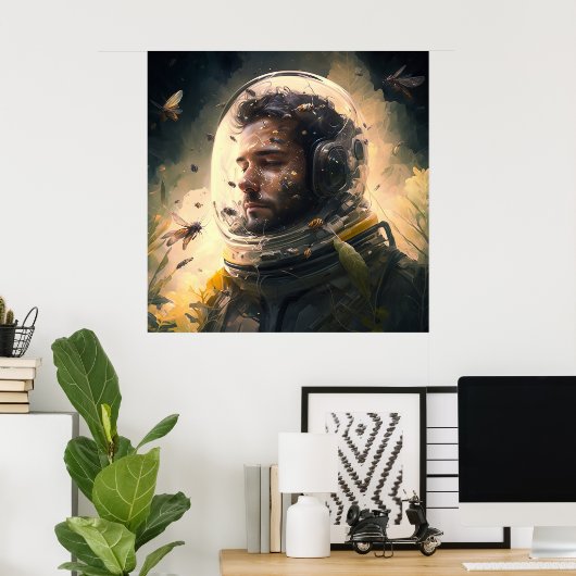 Poster casque spatial ポスター (ホームオフィス)