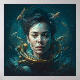 Poster casque spatial ポスター