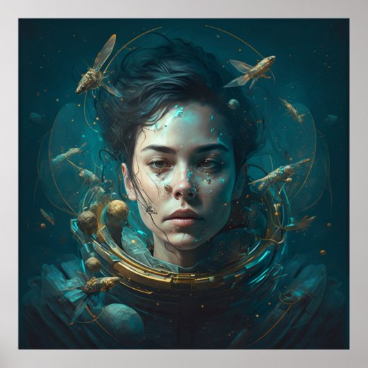 Poster casque spatial ポスター (正面)