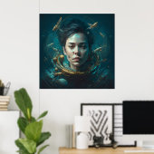 Poster casque spatial ポスター (ホームオフィス)