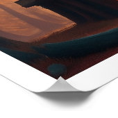 Poster Chinese maison illustration Matt  ポスター (角)