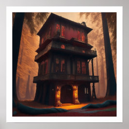 Poster Chinese maison illustration Matt  ポスター