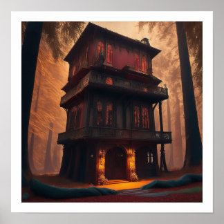 Poster Chinese maison illustration Matt  ポスター