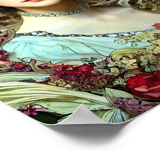 Poster Christmas Lady inspiration Mucha ポスター (角)