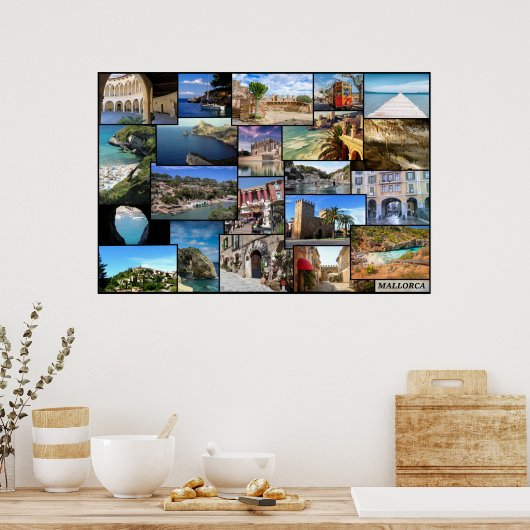 poster collage de la isla de Mallorca ポスター (キッチン)