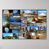 poster collage de la isla de Mallorca ポスター (正面)