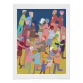 Poster colorful people dancing ポスター (正面)