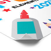 Póster Colorido Primer Día Del Rótulo Escolar ポスター (角)