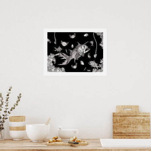 Poster Covid Fish ポスター (キッチン)