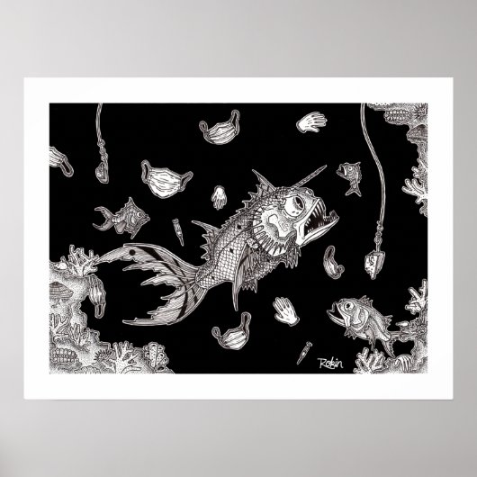 Poster Covid Fish ポスター (正面)