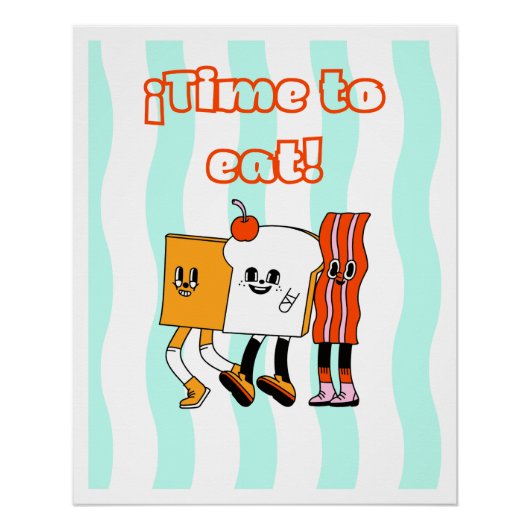 Poster Cute Breakfast Friends Vibes ポスター (正面)