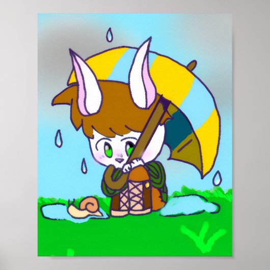 poster, cute original character styoa the rabbit ポスター (正面)