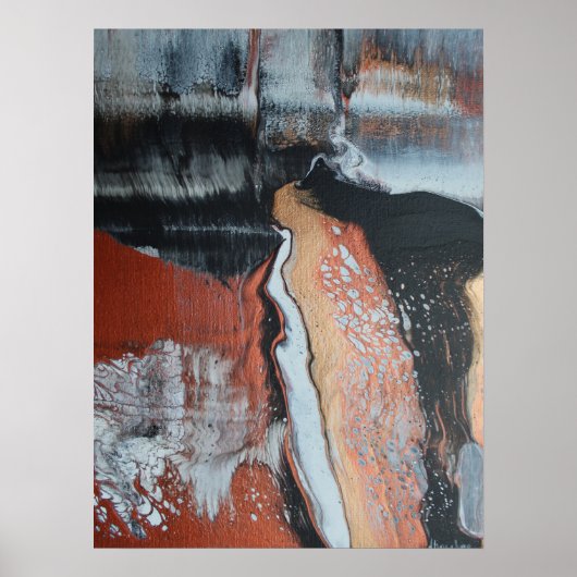 Poster d une peinture "Cascade1" de Valérie Bosche ポスター (正面)