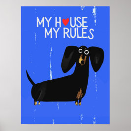 Poster Dachshund dog | Funny & decorative Poster ポスター