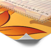 Poster de calendrier perpétuel floral d'automne ポスター (角)