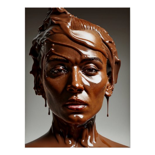 Poster de escultura humana de chocolate derretido. ポスター (正面)