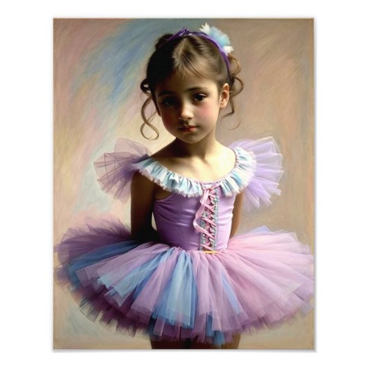 Poster de Niña bailarina con tutú フォトプリント (正面)