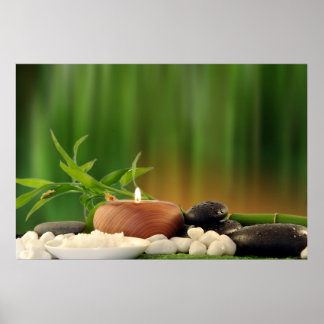 Poster de papel con objetos de spa ポスター