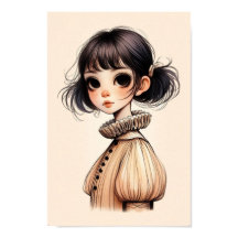 Poster de portrait de jeune fille