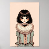 Poster de portrait de jeune fille ポスター (正面)