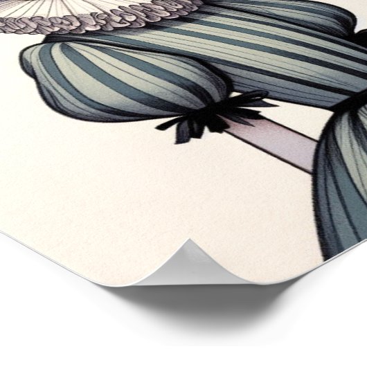 Poster de portrait de jeune fille ポスター (角)