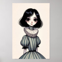 Poster de portrait de jeune fille