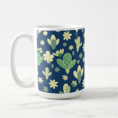 Poster Desert Cactus & Succulent Pattern コーヒーマグカップ (左)