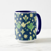 Poster Desert Cactus & Succulent Pattern マグカップ (正面右)