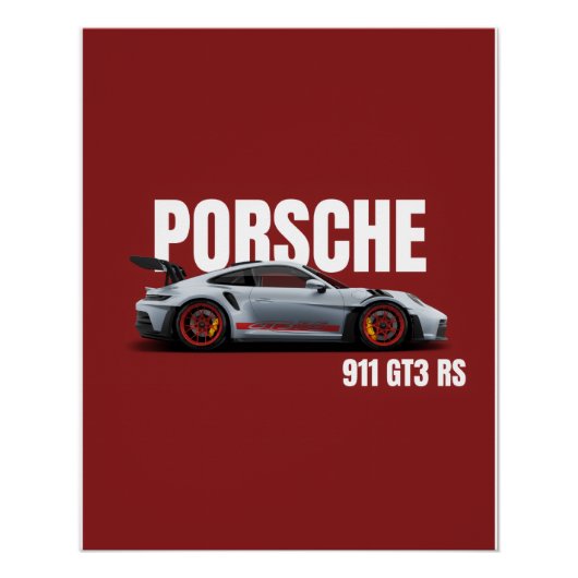 Poster digital Porsche 911 GT3 RS  ポスター (正面)