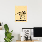 Póster diseño dinosaurio Parasaurolophus ポスター (ホームオフィス)