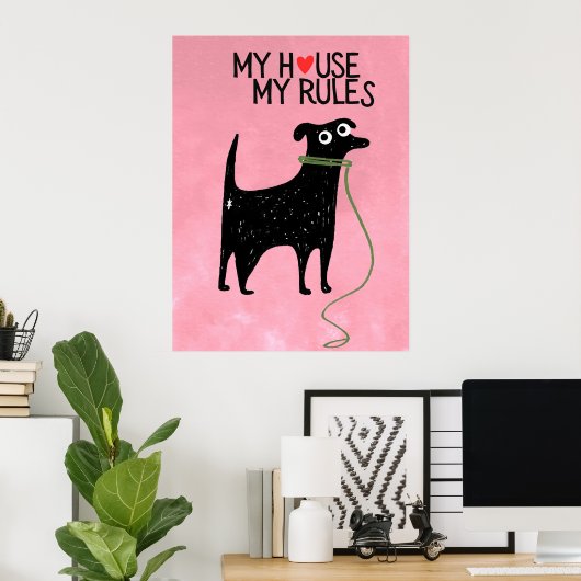 Poster dog | Funny & decorative Poster ポスター (ホームオフィス)