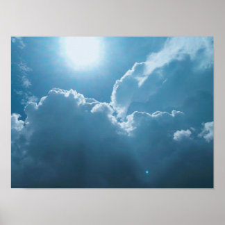 Poster-Dramatic Sunlight Through Clouds ポスター