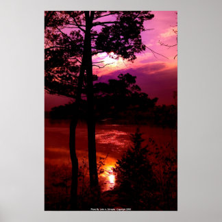 POSTER DSC_9022_sunset at Pease Reserve ポスター