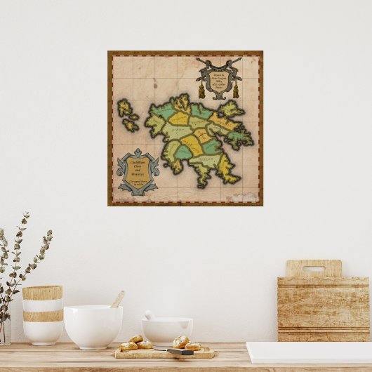 Poster Early Caedellium Map ポスター (キッチン)