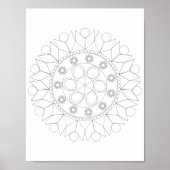 Poster - Elegant Mandala Pattern to Color ポスター (正面)