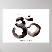 Poster featuring a mindfulness Om (Aum) motif ポスター (正面)