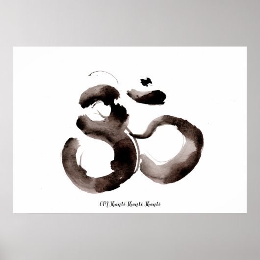 Poster featuring a mindfulness Om (Aum) motif ポスター (正面)