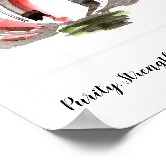 Poster featuring a stylized lotus blossom ポスター (角)