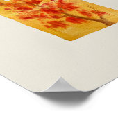 Poster featuring red and yellow Japanese nagajuban ポスター (角)