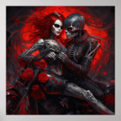 Poster Femme Intrépide à Moto ポスター (正面)