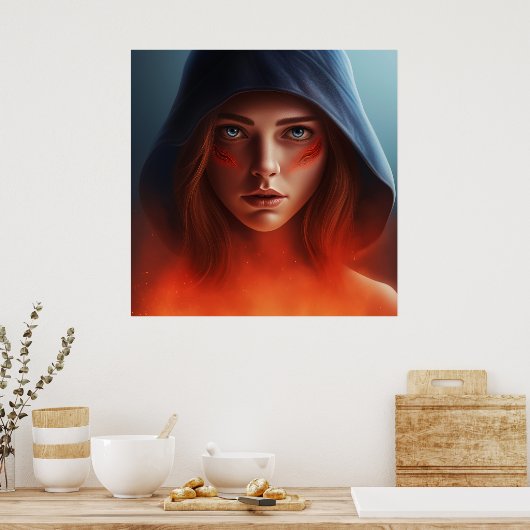 Poster Fille Super-Héros ポスター (キッチン)