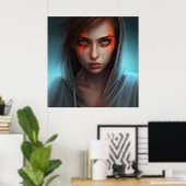 Poster Fille Super-Héros ポスター (ホームオフィス)