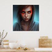 Poster Fille Super-Héros ポスター (キッチン)