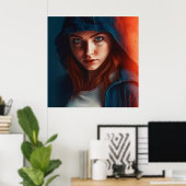 Poster Fille Super-Héros ポスター (ホームオフィス)