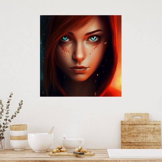 Poster Fille Super-Héros ポスター (キッチン)