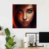 Poster Fille Super-Héros ポスター (ホームオフィス)